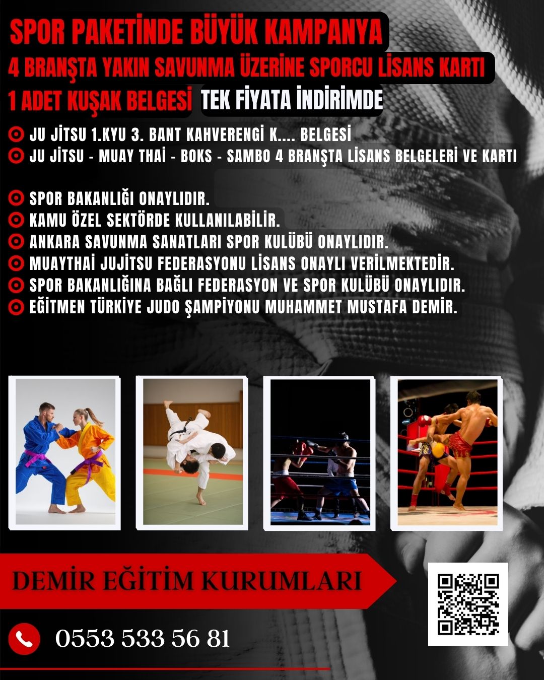 JİU JUTSU KAHVE RENGİ KUŞAK 3 BAND BELGESİ VE 4 BRANŞTA SPOR BAKANLIĞI ONAYLI LİSANS BELGELERİ