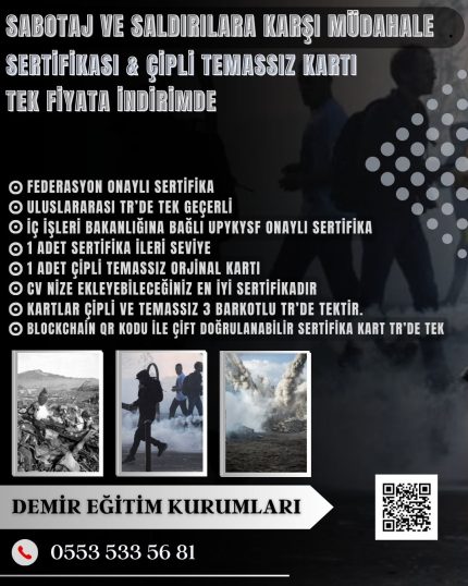 SABOTAJ VE SALDIRIALARA KARŞI MÜDAHALE SERTİFİKA VE KARTI PAKETİ