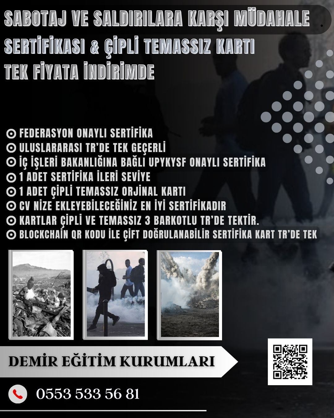 SABOTAJ VE SALDIRIALARA KARŞI MÜDAHALE SERTİFİKA VE KARTI PAKETİ